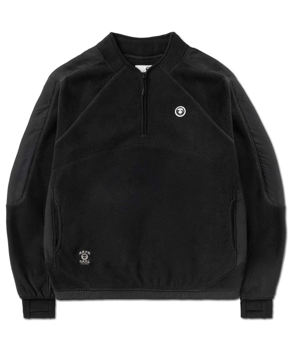 에이프(AAPE) AAPE X NMNL FLEECE HALF ZIP-UP - BLACK