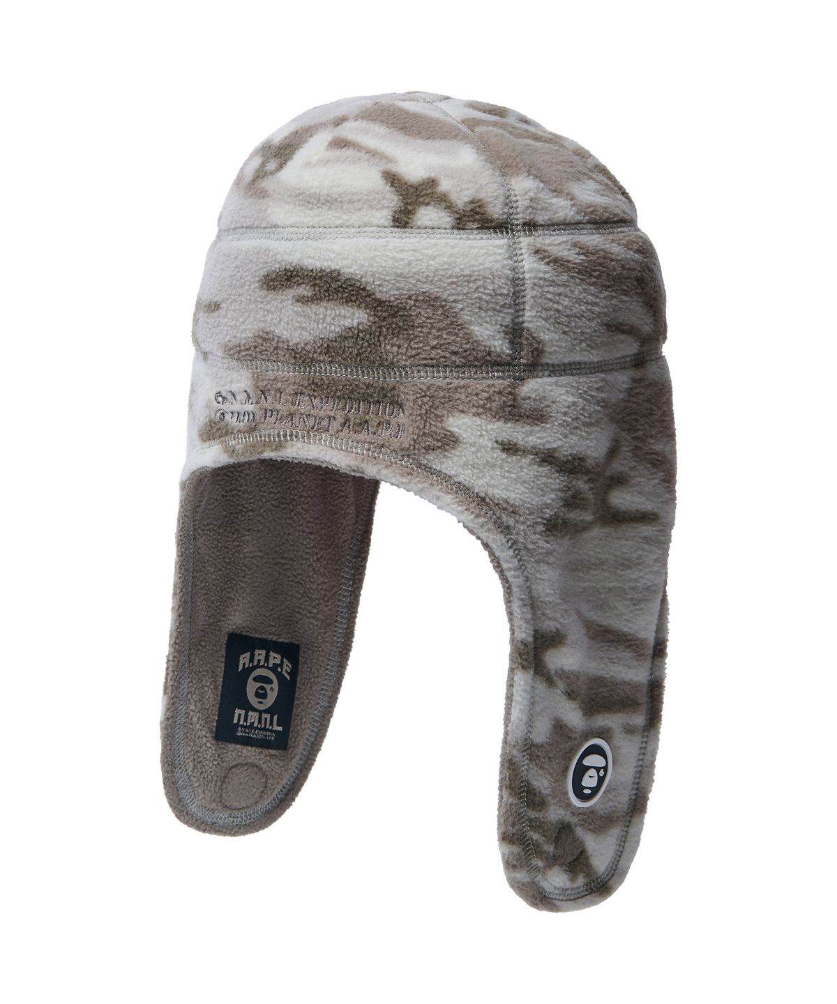 에이프(AAPE) AAPE X NMNL REVERSIBLE FLEECE BEANIE - SAND GRAY