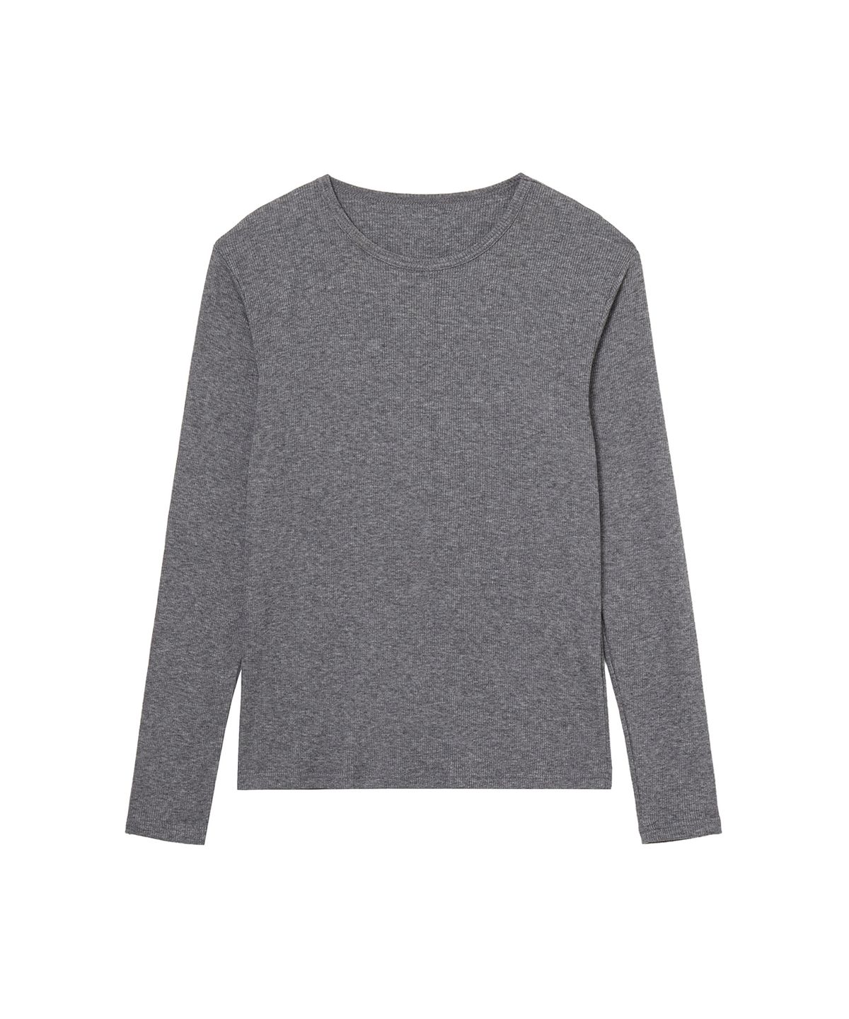 세비지(SAVAGE) Ribbed Jersey Long Sleeve - Grey