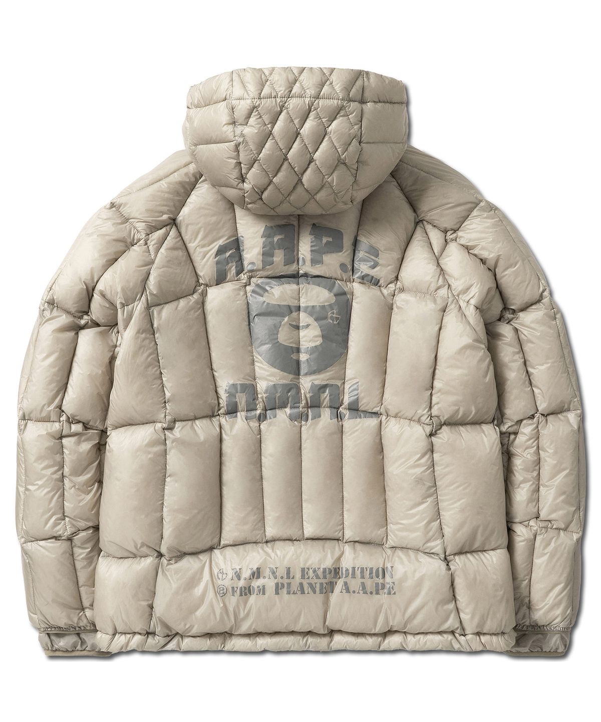 에이프(AAPE) AAPE X NMNL DUCK DOWN JACKET - SAND GRAY
