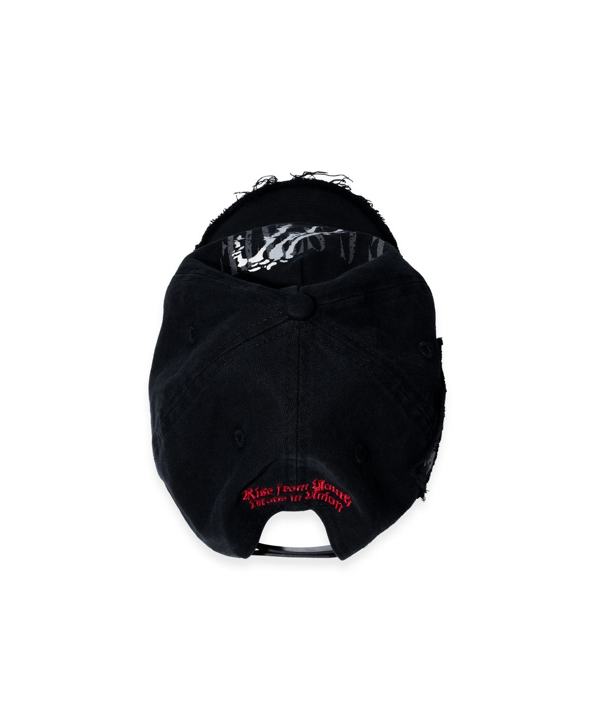 이티씨이(ETCE) Skull Hand Raw Edge Cap (Black)