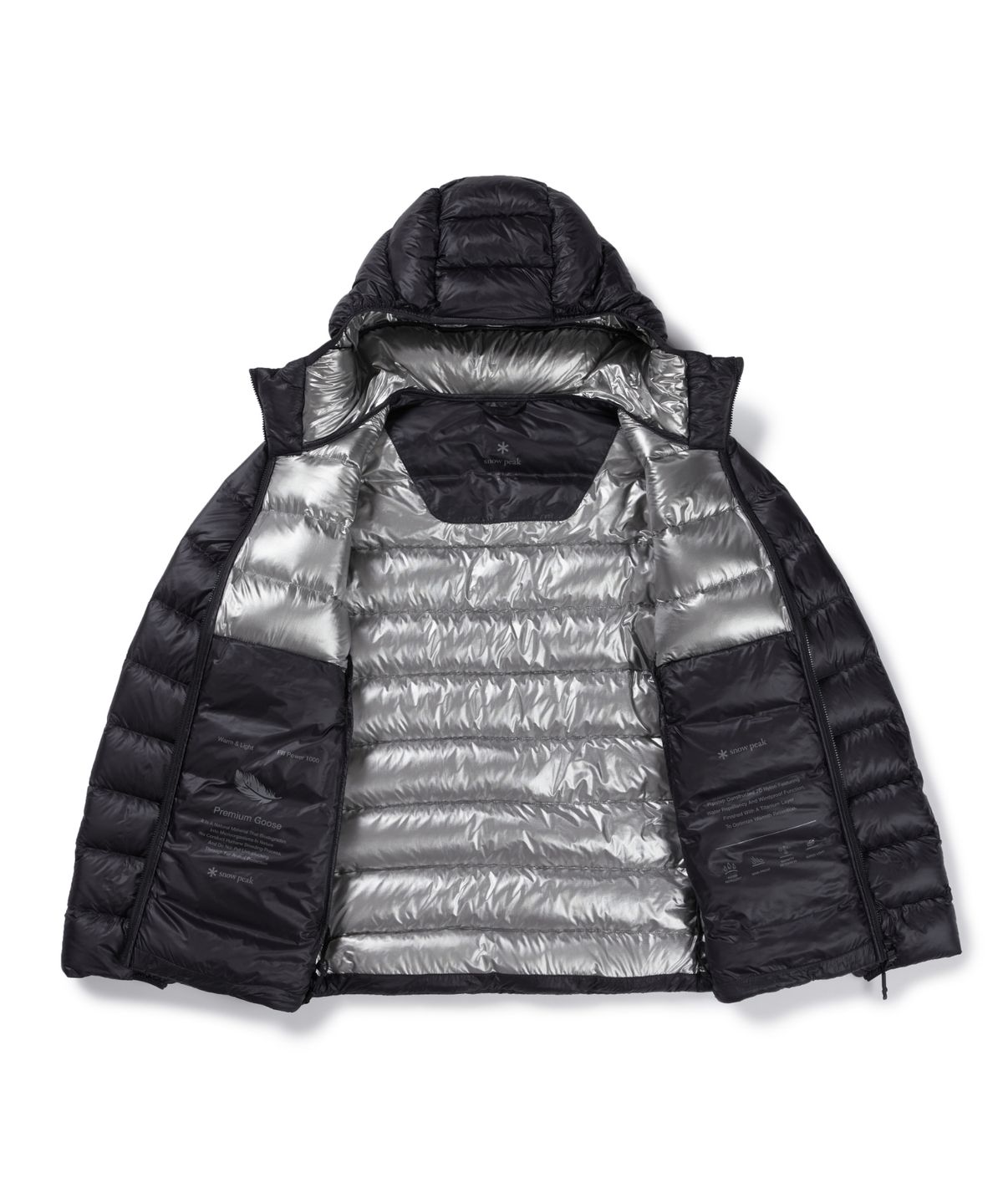 스노우피크 어패럴(SNOWPEAK APPAREL) 에어플렉스 7D 티타늄 경량 구스 다운 자켓 (S26WUPDJ76) Black