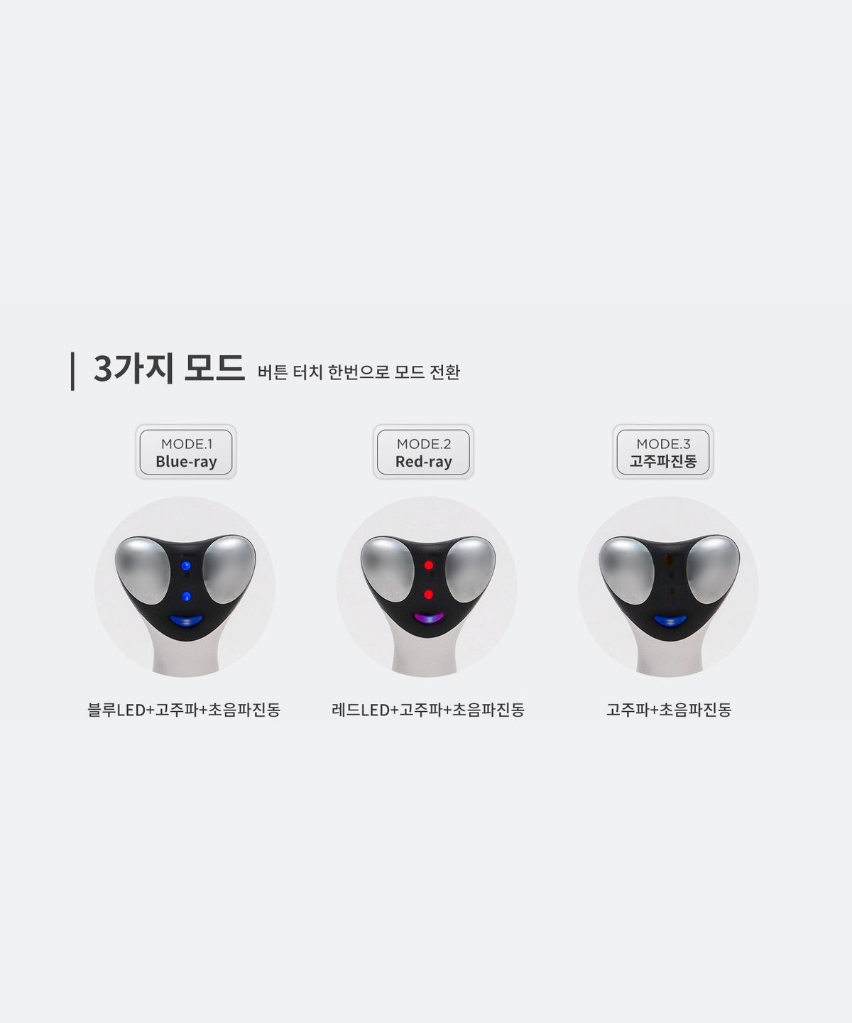 글램온(GLAMON) RF 고주파 괄사 마사지기 얼굴 진동 LED 홈케어 뷰티디바이스