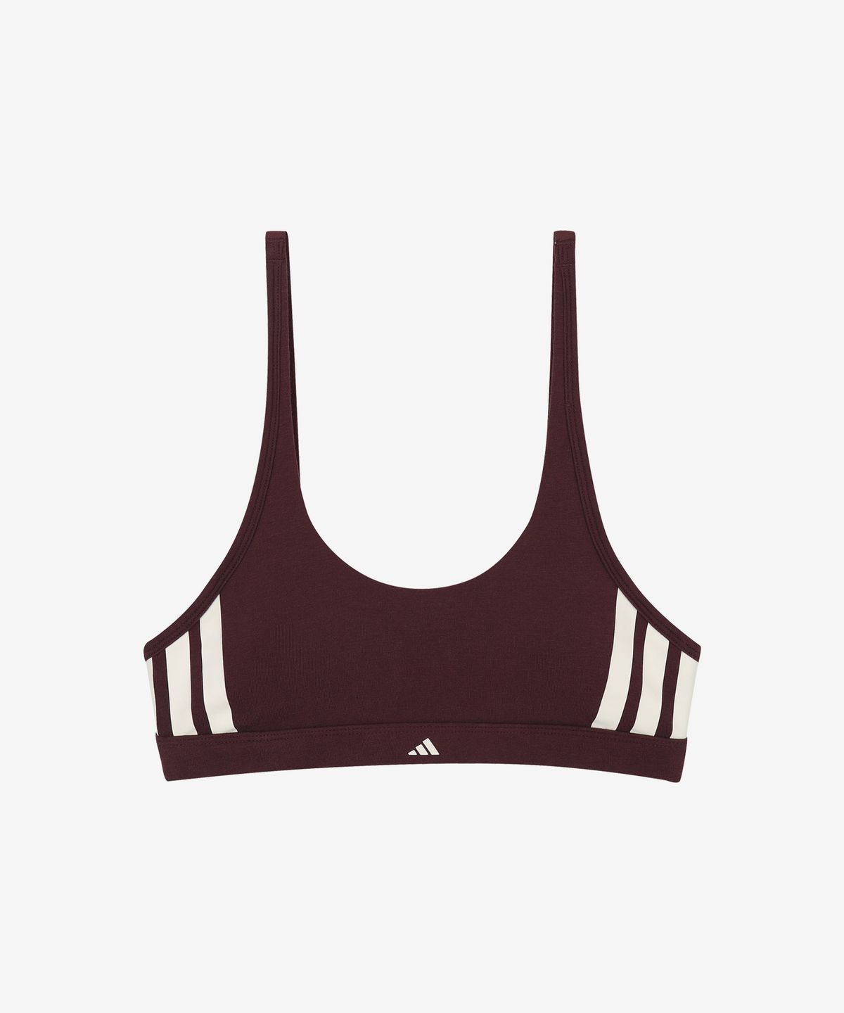 아디다스 언더웨어(ADIDAS UNDERWEAR) 코튼 스쿱넥 브라렛 브라운