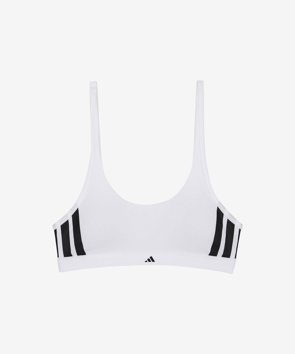 아디다스 언더웨어(ADIDAS UNDERWEAR) 코튼 스쿱넥 브라렛 화이트