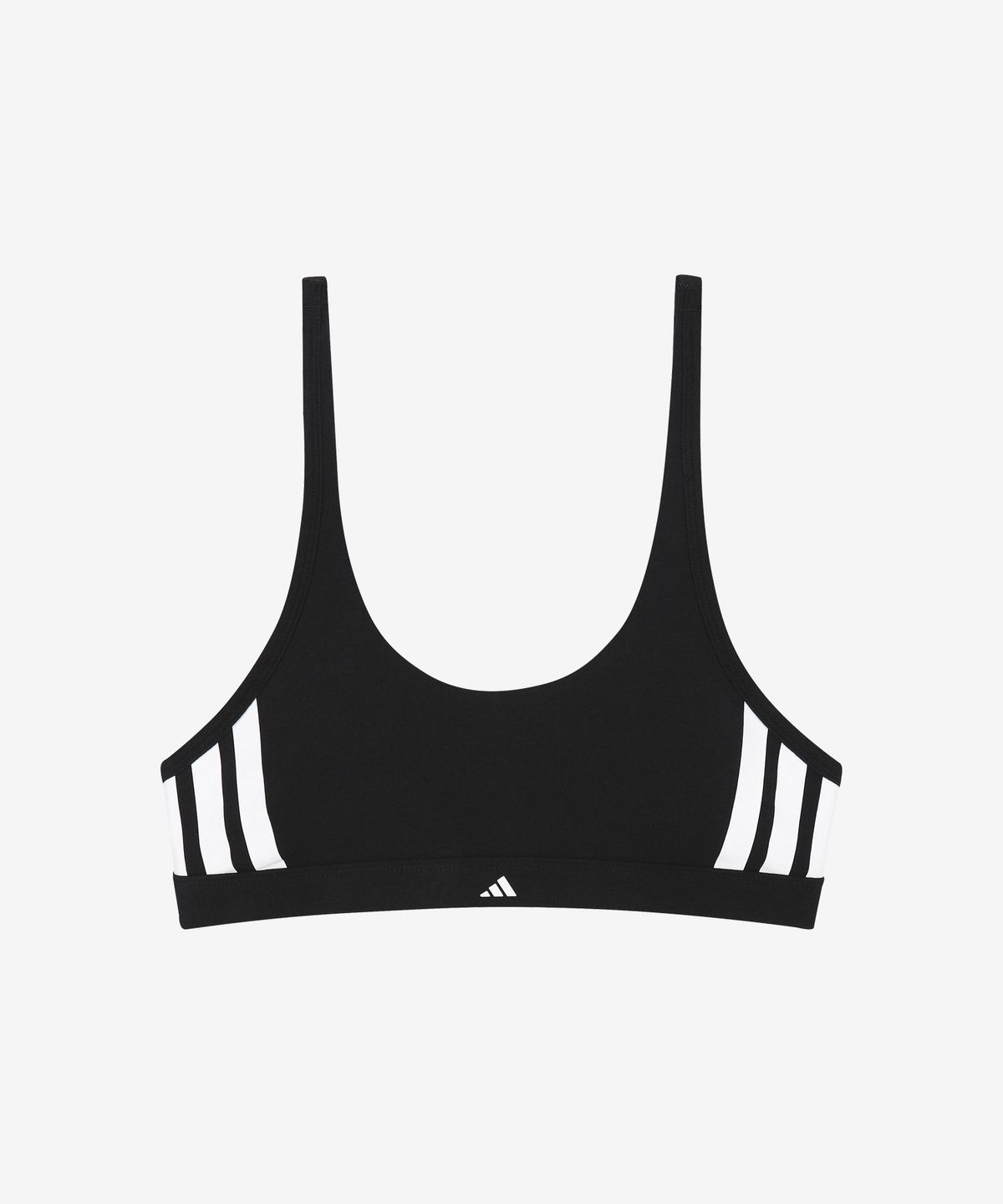 아디다스 언더웨어(ADIDAS UNDERWEAR) 코튼 스쿱넥 브라렛 블랙