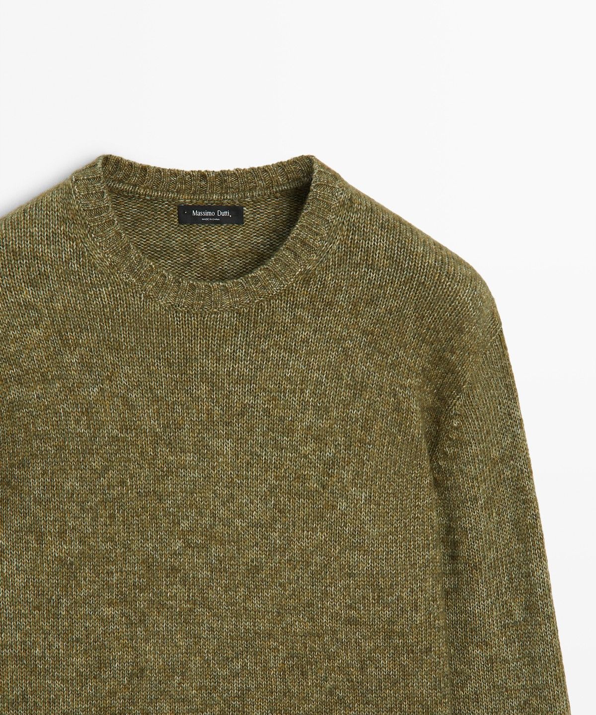 마시모두띠(MASSIMO DUTTI) 코튼 멜란지 니트 스웨터