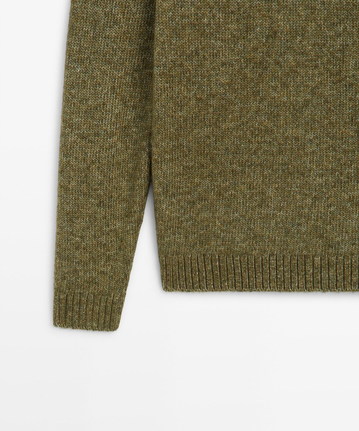 마시모두띠(MASSIMO DUTTI) 코튼 멜란지 니트 스웨터