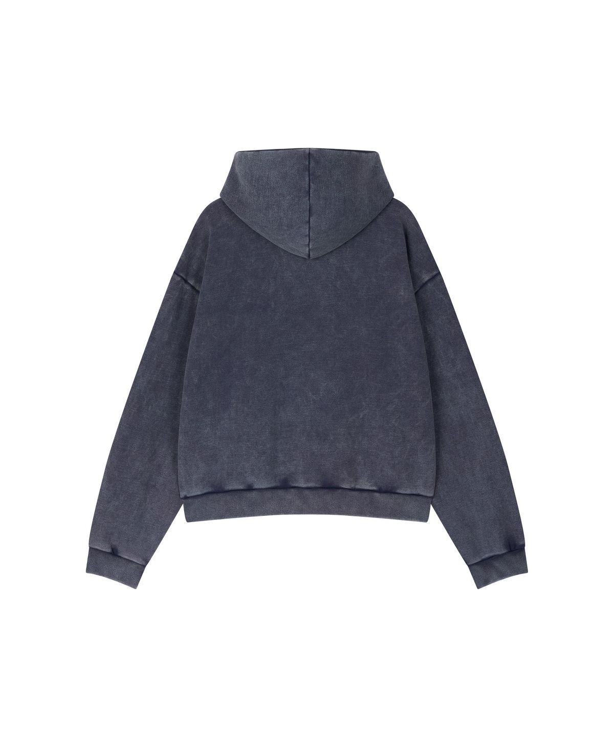 루미노제(RUMINOUSÉ) Cotton Faded washed Fake Scarf hoodie (Navy)