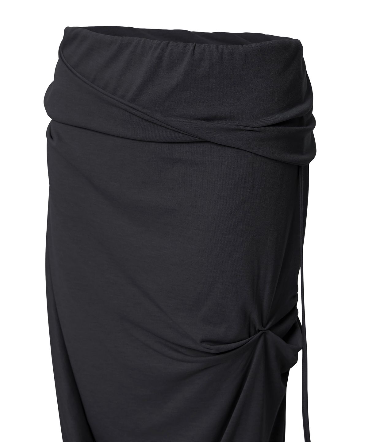플레어업(FLAREUP) Sculpted Draped Long Skirt (FL-279_Black)