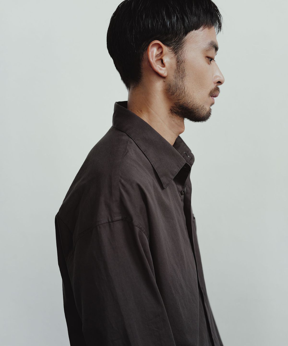 블랭크룸(BLANKROOM) 로완 다이드 셔츠_RICH BROWN