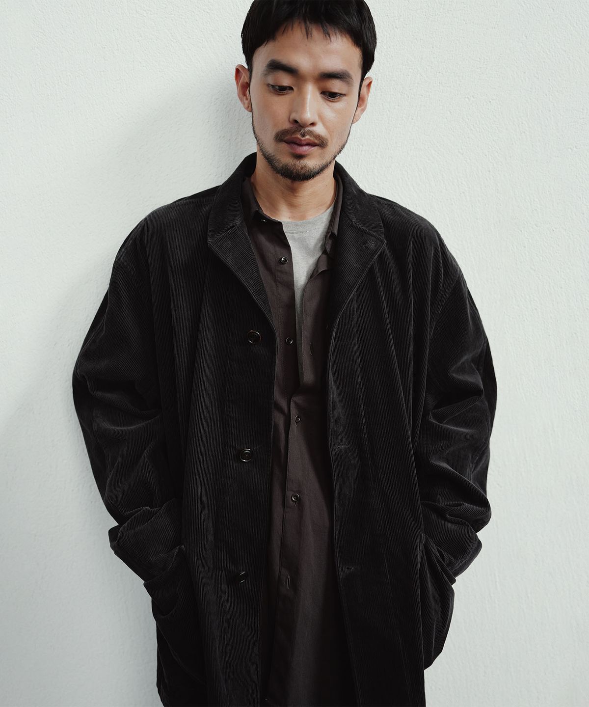 블랭크룸(BLANKROOM) 로완 다이드 셔츠_RICH BROWN