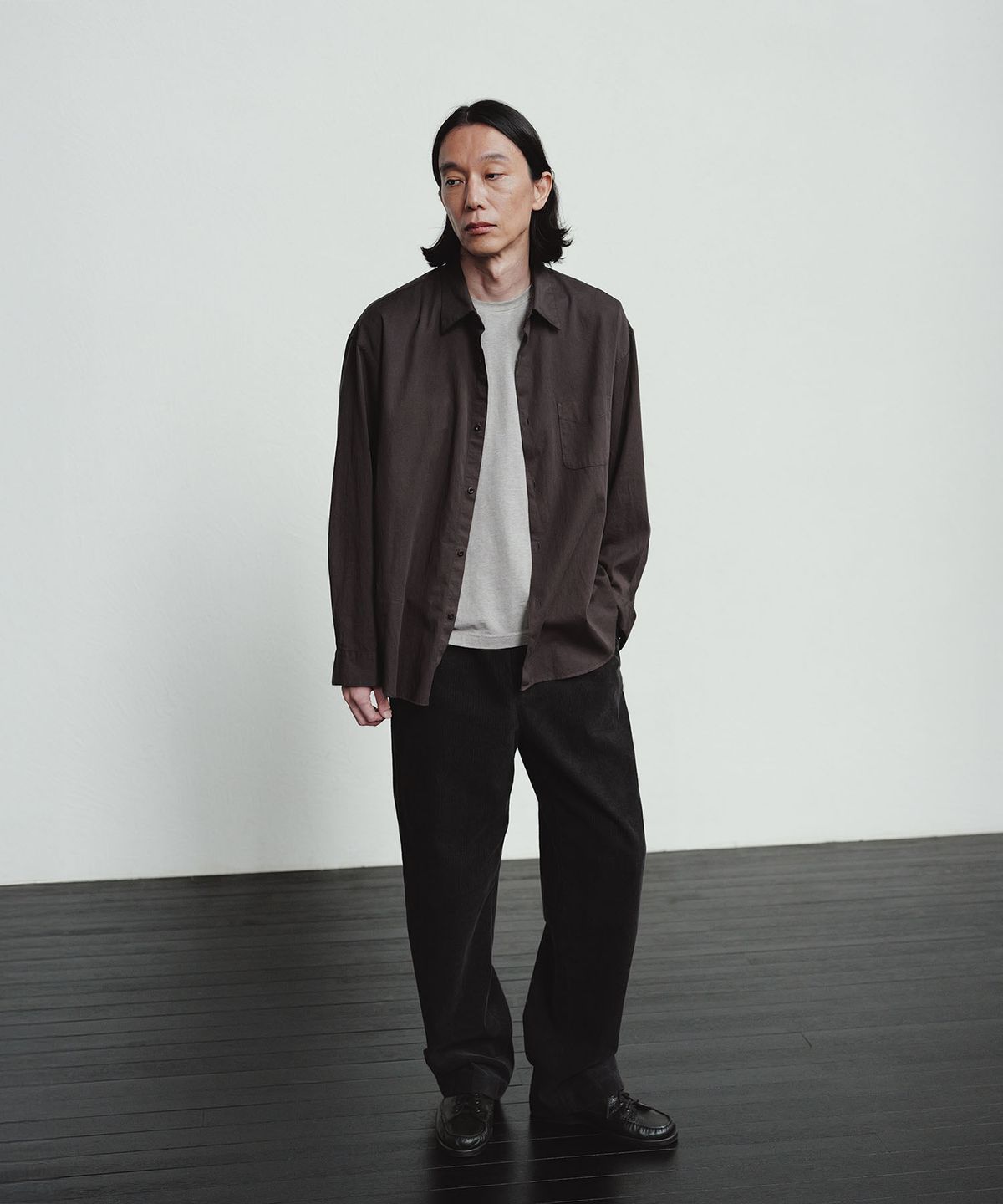 블랭크룸(BLANKROOM) 폰 코듀로이 팬츠_PLUM CHARCOAL
