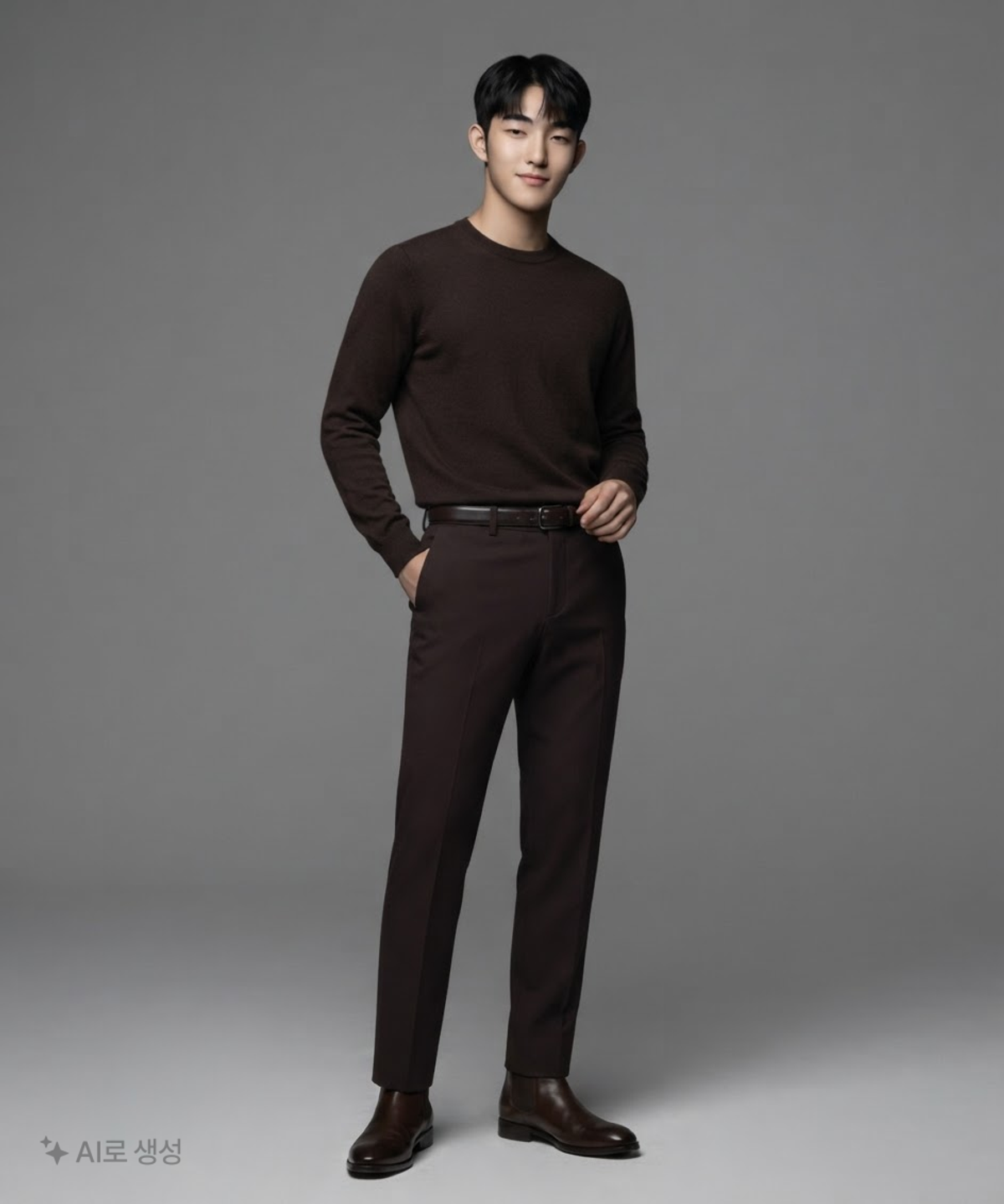 무신사 스탠다드(MUSINSA STANDARD) 릴렉스드 테이퍼드 히든 밴딩 크롭 슬랙스 34