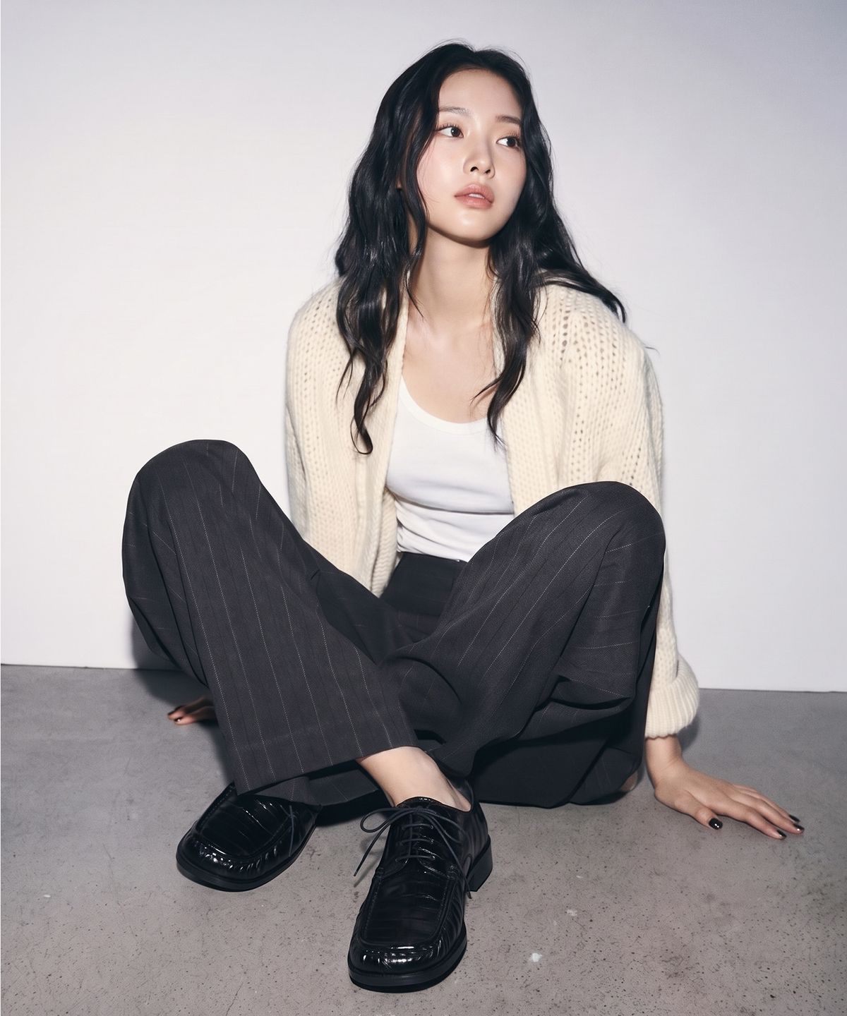 피렌체 아뜨리에(FIRENZE ATELIER) [홍창] 셔링디테일 유니섹스 유팁 더비 8700 [EEL BLACK]