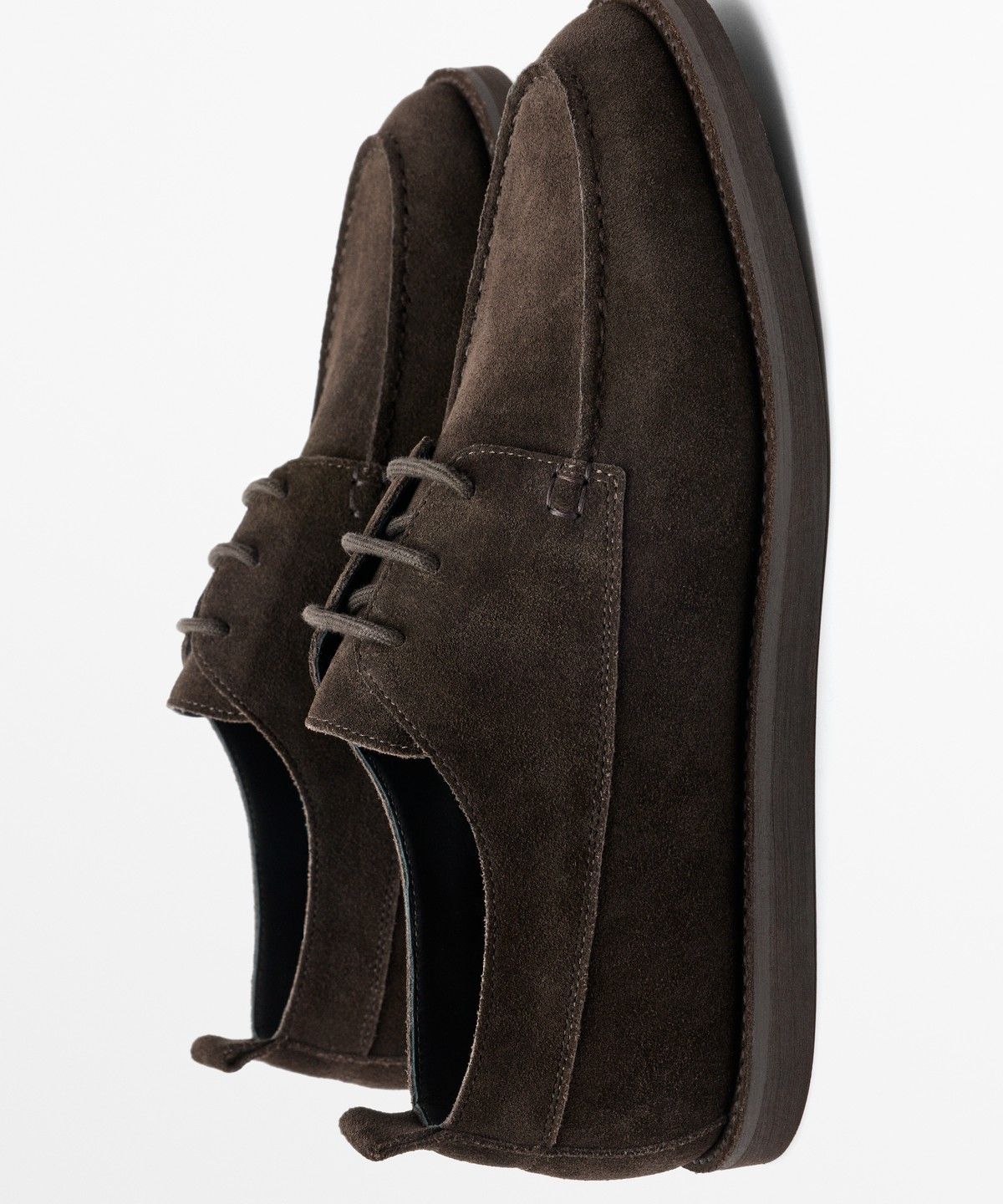 마시모두띠(MASSIMO DUTTI) 가죽 스플릿 스웨이드 스티치 슈즈
