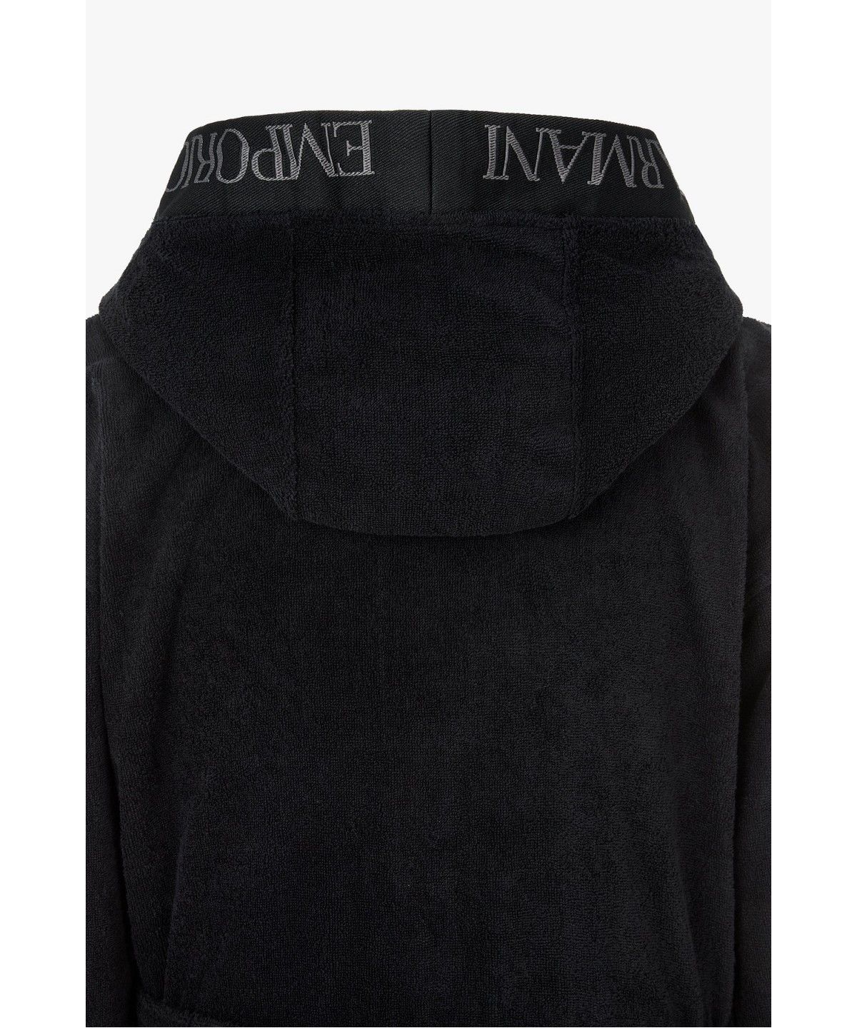 엠포리오 아르마니 언더웨어(EMPORIO ARMANI UNDERWEAR) 남성 로고 트림 후디드 베스보르_블랙 0816341002