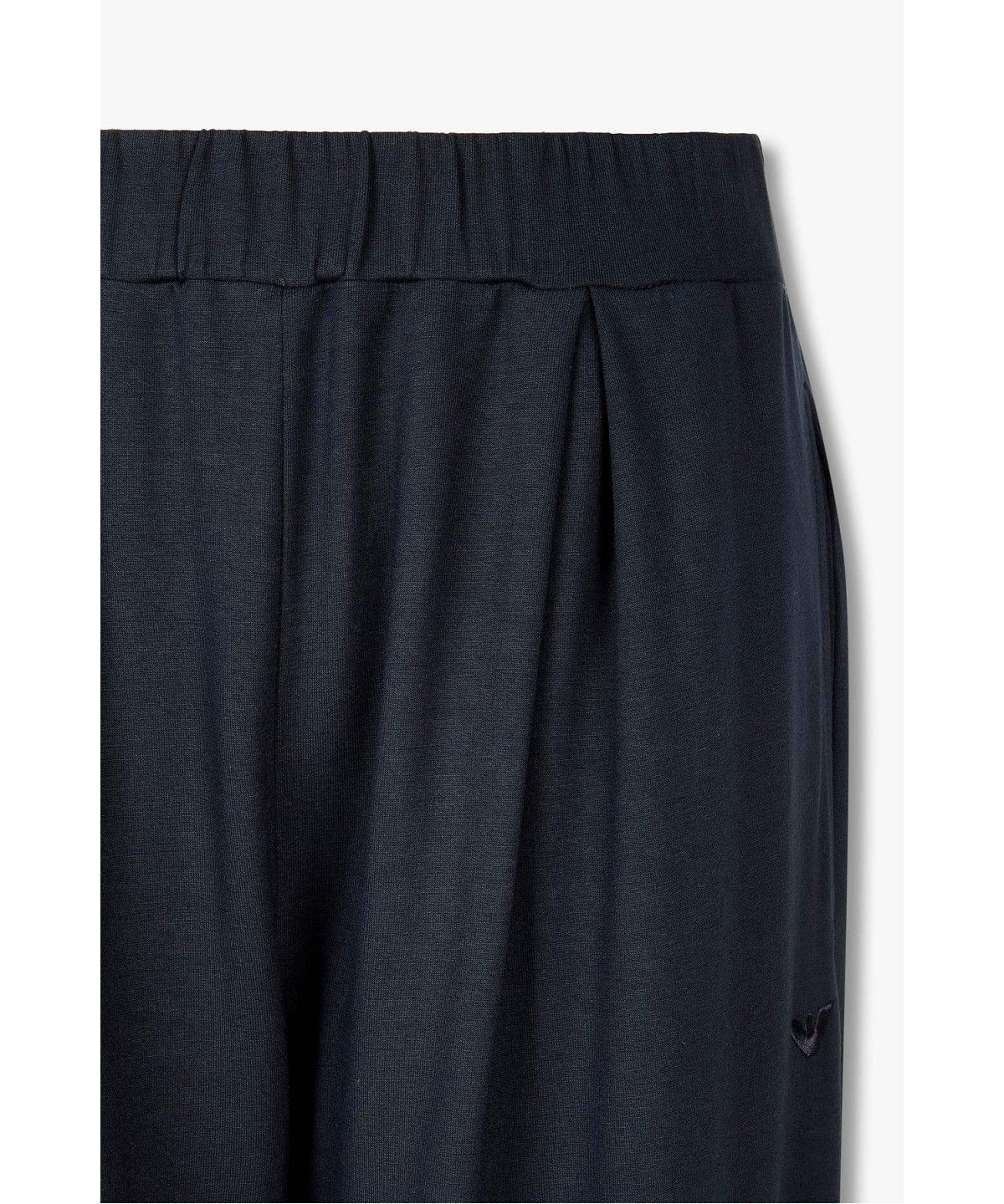 엠포리오 아르마니 언더웨어(EMPORIO ARMANI UNDERWEAR) 여성 레이온 저지 라운지 와이드 팬츠_마린 0826332517