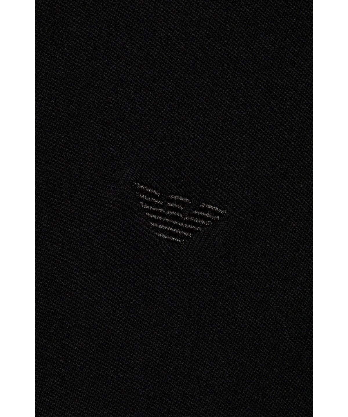 엠포리오 아르마니 언더웨어(EMPORIO ARMANI UNDERWEAR) 남성 이글 자수 코튼 라운지 티셔츠_블랙 0816336019