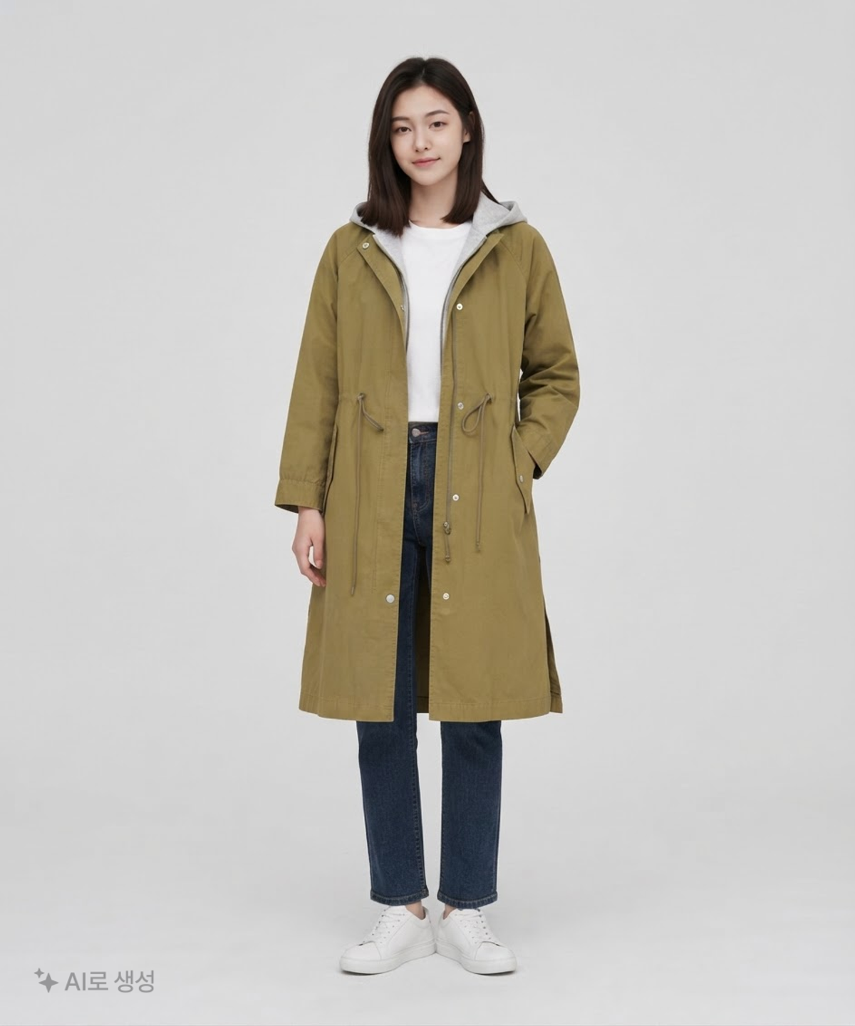 미쏘(MIXXO) 롱 후드 야상점퍼 MIWJJ9331C S