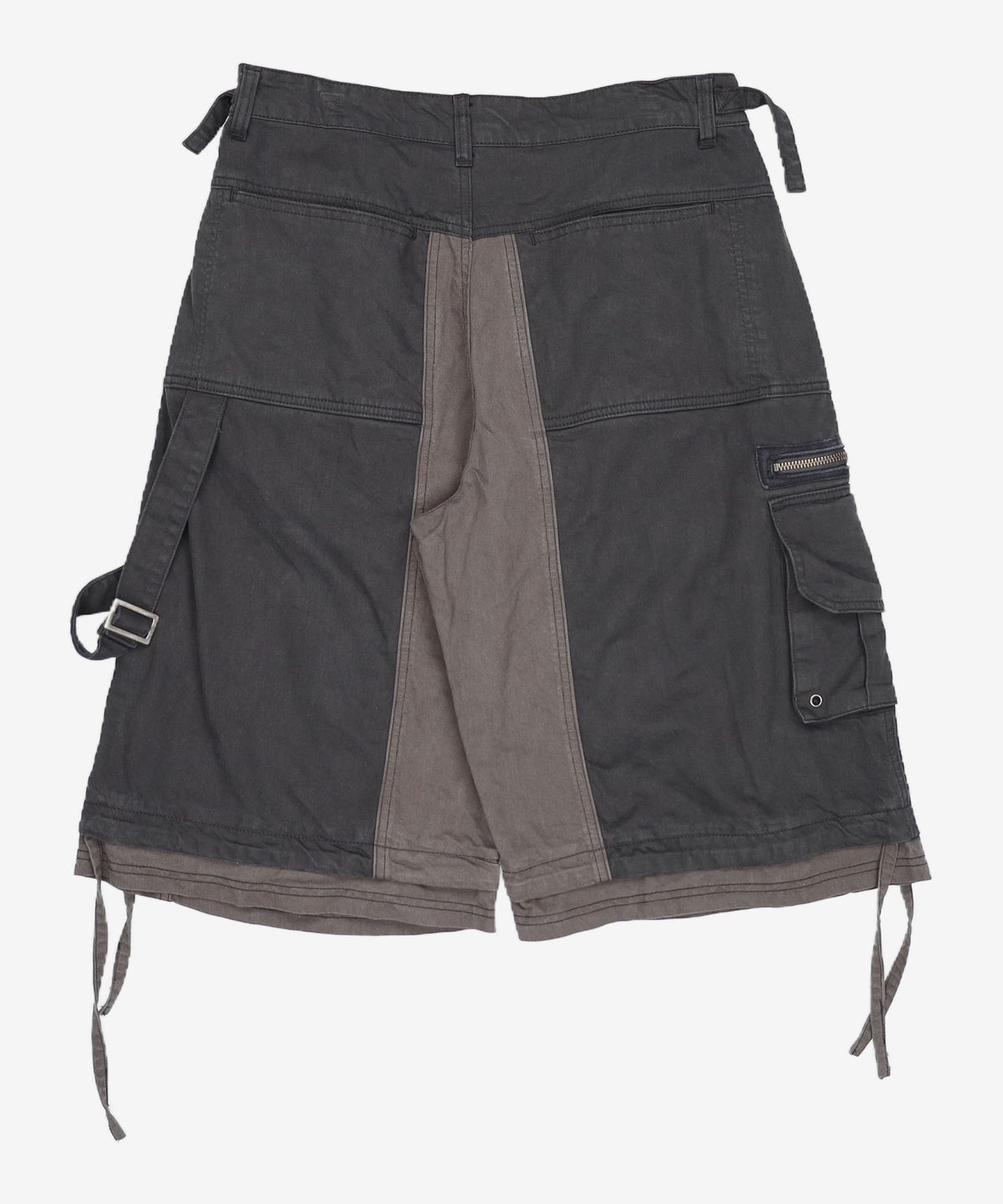 이티씨이(ETCE) LAYERED CARGO BERMUDA SHORTS (BLACK) L