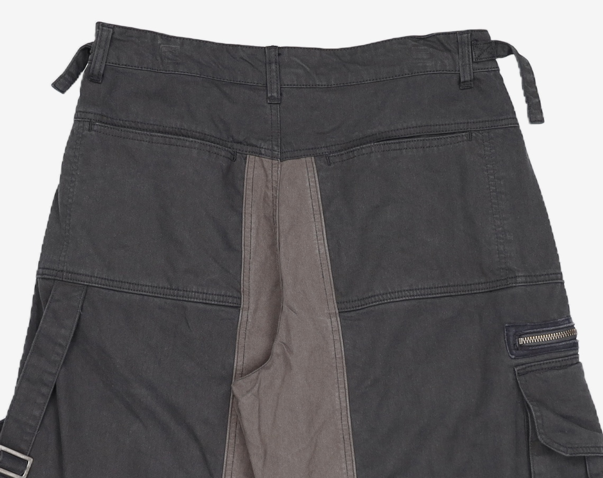 이티씨이(ETCE) LAYERED CARGO BERMUDA SHORTS (BLACK) L