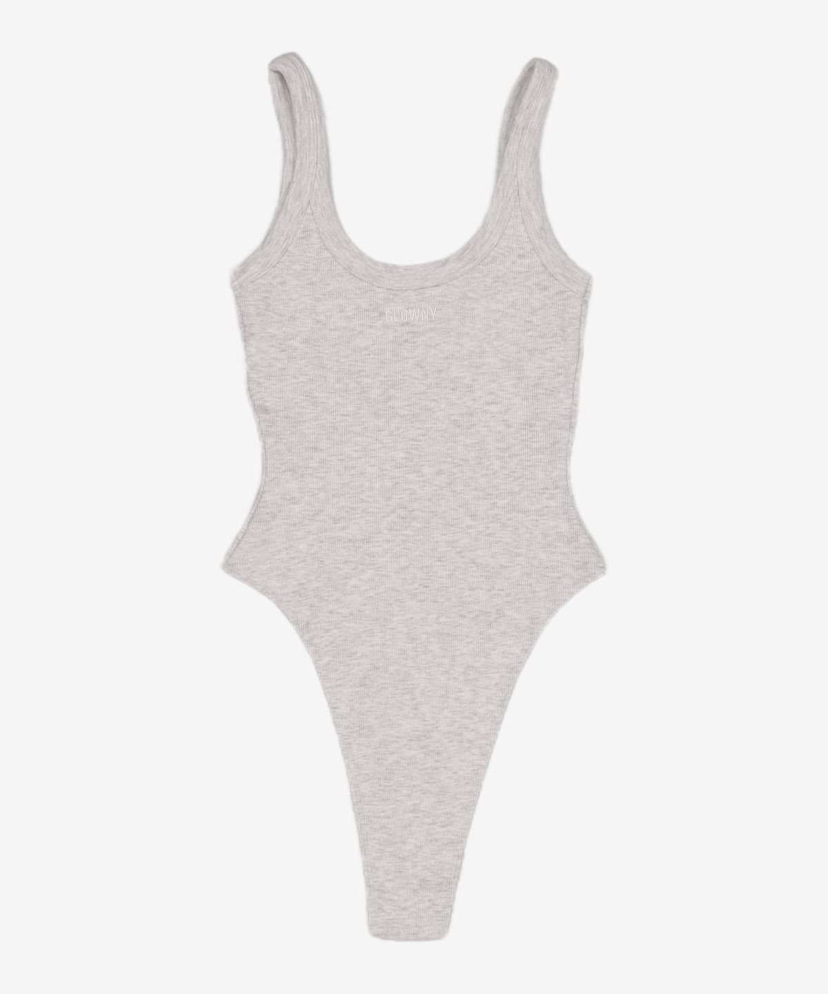 글로니(GLOWNY) G SCOOP NECK BODYSUIT (WHITE MELANGE) S