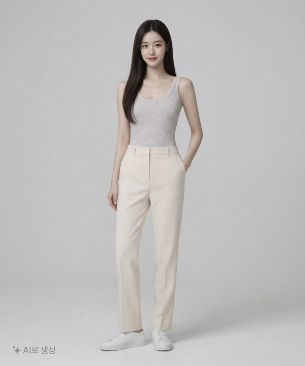 글로니(GLOWNY) G SCOOP NECK BODYSUIT (WHITE MELANGE) S