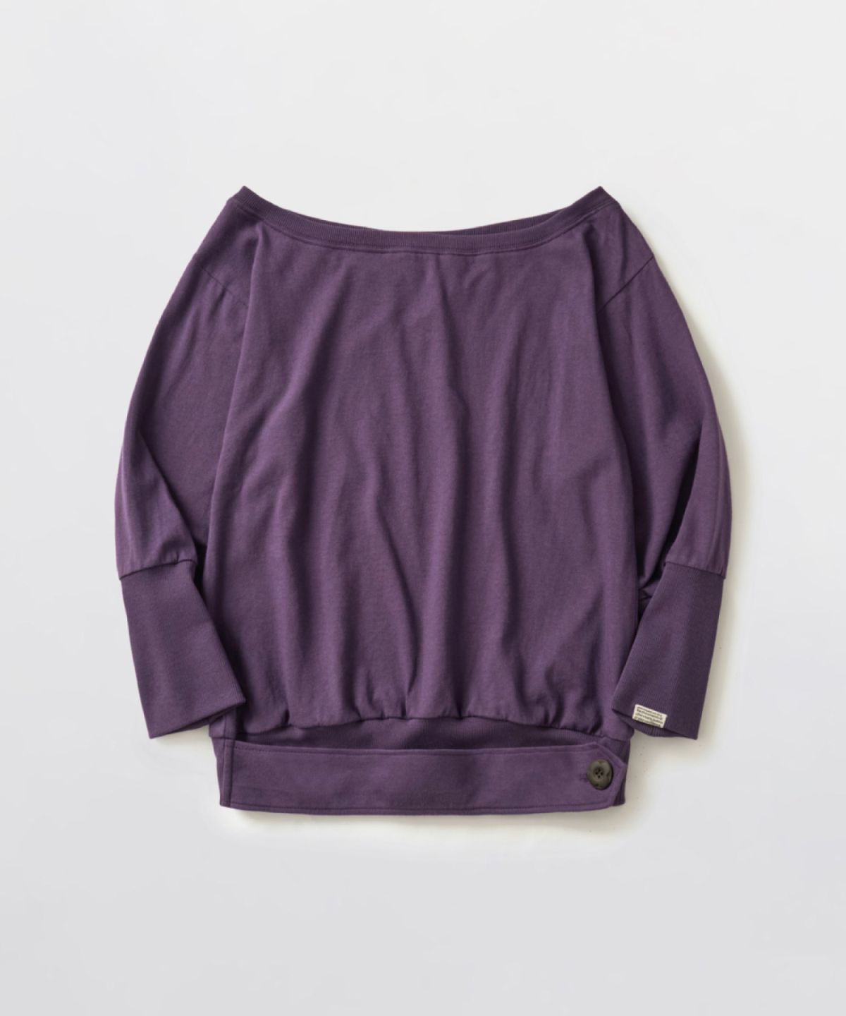 피브스피브스(PEEVES PEEVES) Wide Neck Draped Top / Purple