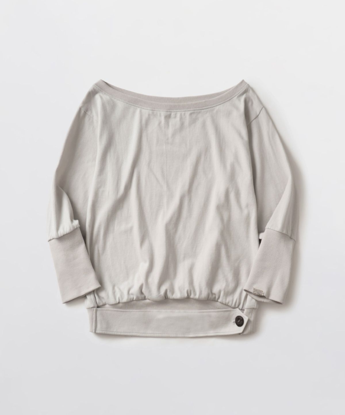 피브스피브스(PEEVES PEEVES) Wide Neck Draped Top / Cloud Grey
