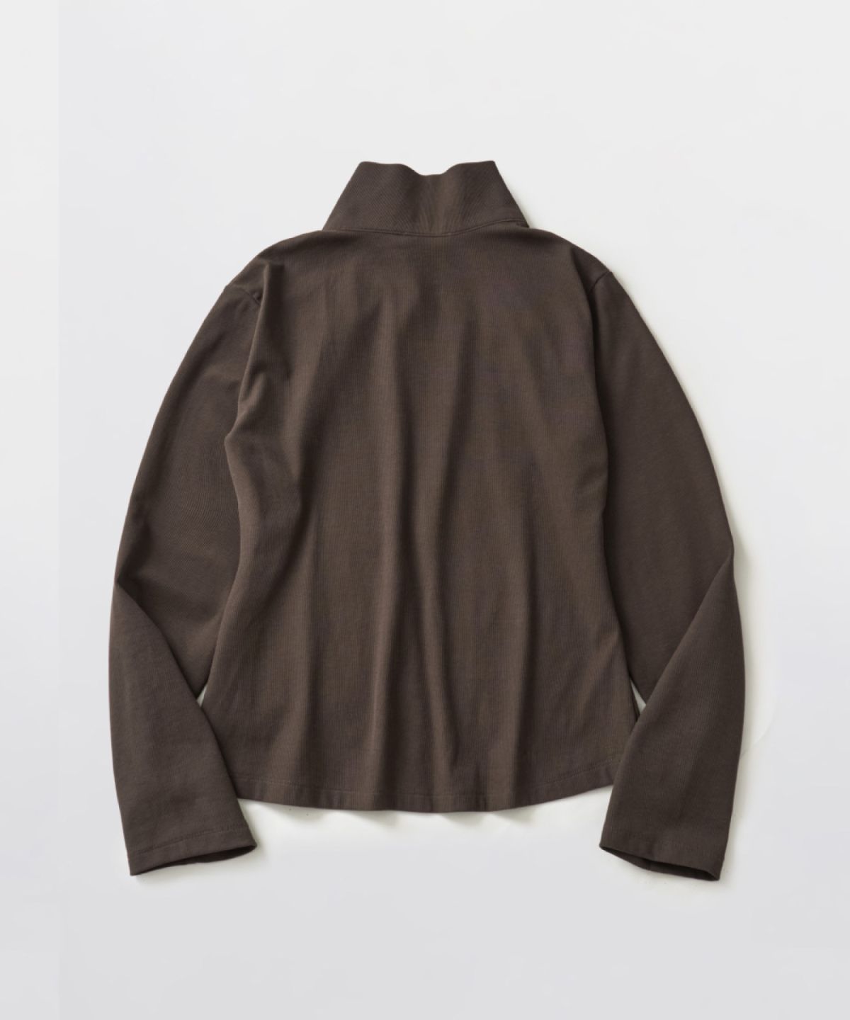 피브스피브스(PEEVES PEEVES) Open Collar Gathered Cardigan / Brown