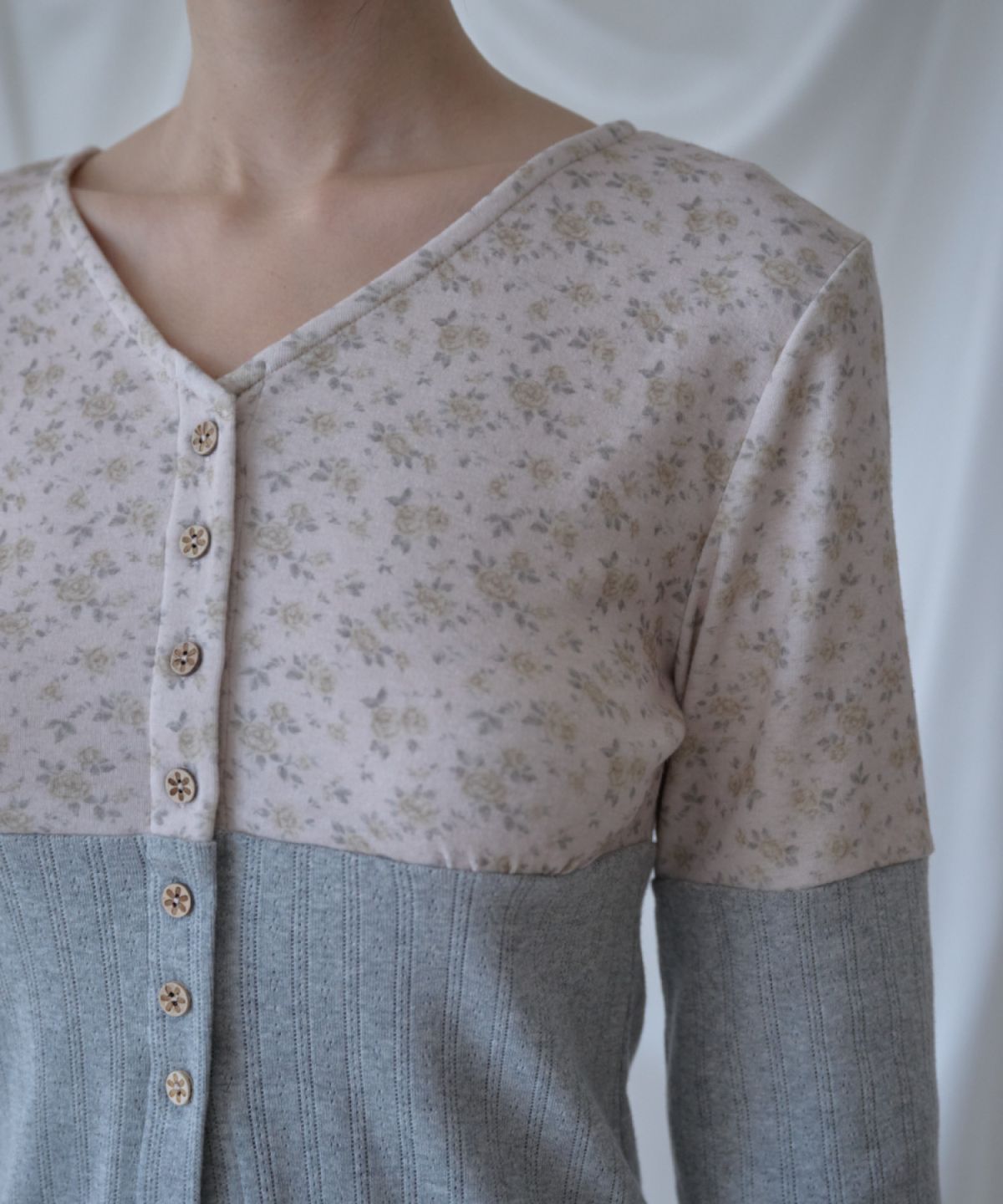 피브스피브스(PEEVES PEEVES) Underbust Seam Cardigan / Pink