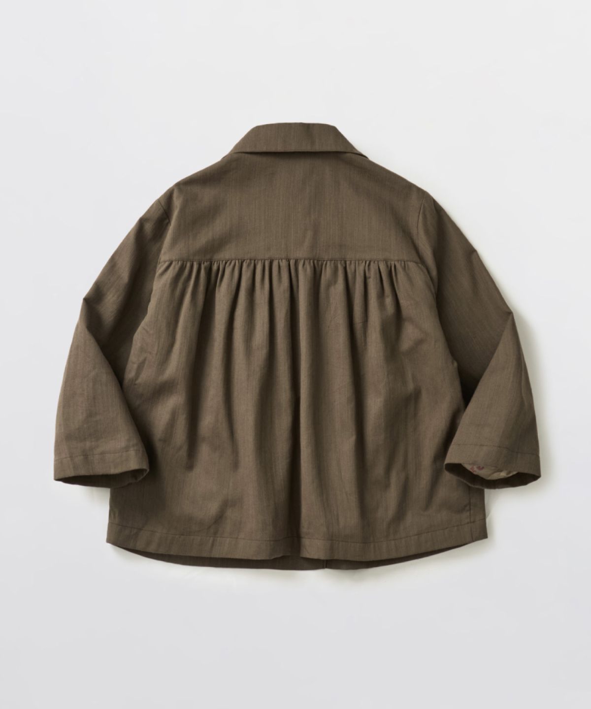 피브스피브스(PEEVES PEEVES) Gathered Collar Jacket / Brown