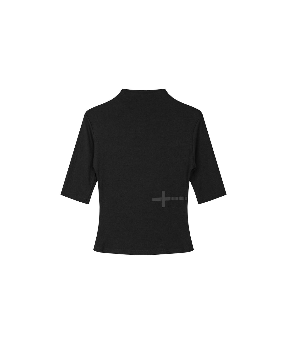 아야즈앤세이(AYASNSEY) SILE CROSS HAIF NECK 3/4 SLIM TOP