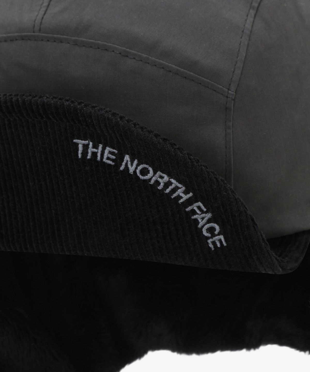 노스페이스(THE NORTH FACE) NE3CS56K 왁스드 코튼 이어머프 캡 DARK CHARCOAL