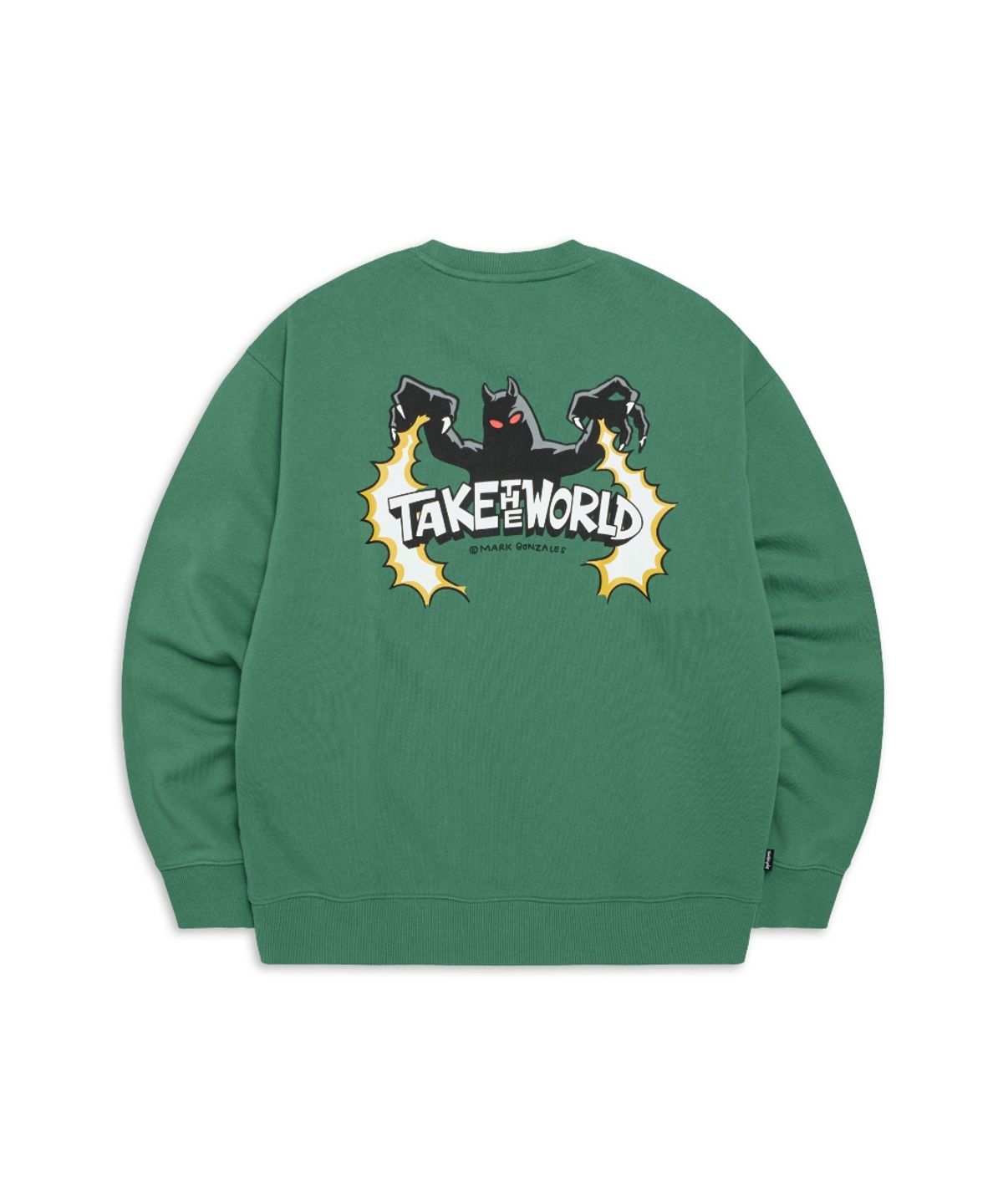 마크곤잘레스(MARK GONZALES) 라이트닝 데빌곤즈 스웨트 셔츠 - VINTAGE GREEN