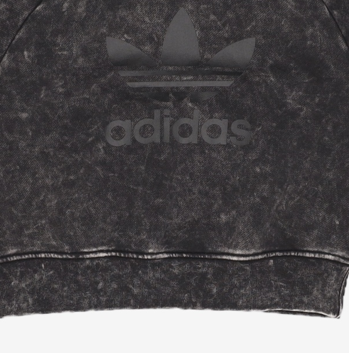 아디다스(ADIDAS) 워시드 크롭 맨투맨 - 블랙 / IW5559 S