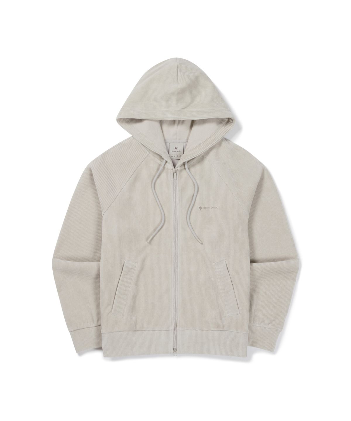 스노우피크 어패럴(SNOWPEAK APPAREL) 코듀로이 여성 세미크롭 후드 집업 (S26WWFFJ73) Light Beige
