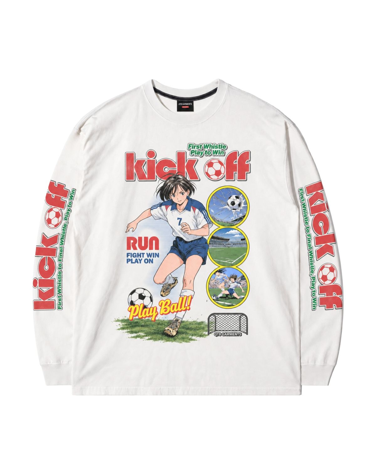 큐티에잇 가먼츠(QT8 GARMENTS) MF Kick-Off Washed Long Sleeve (Ivory)