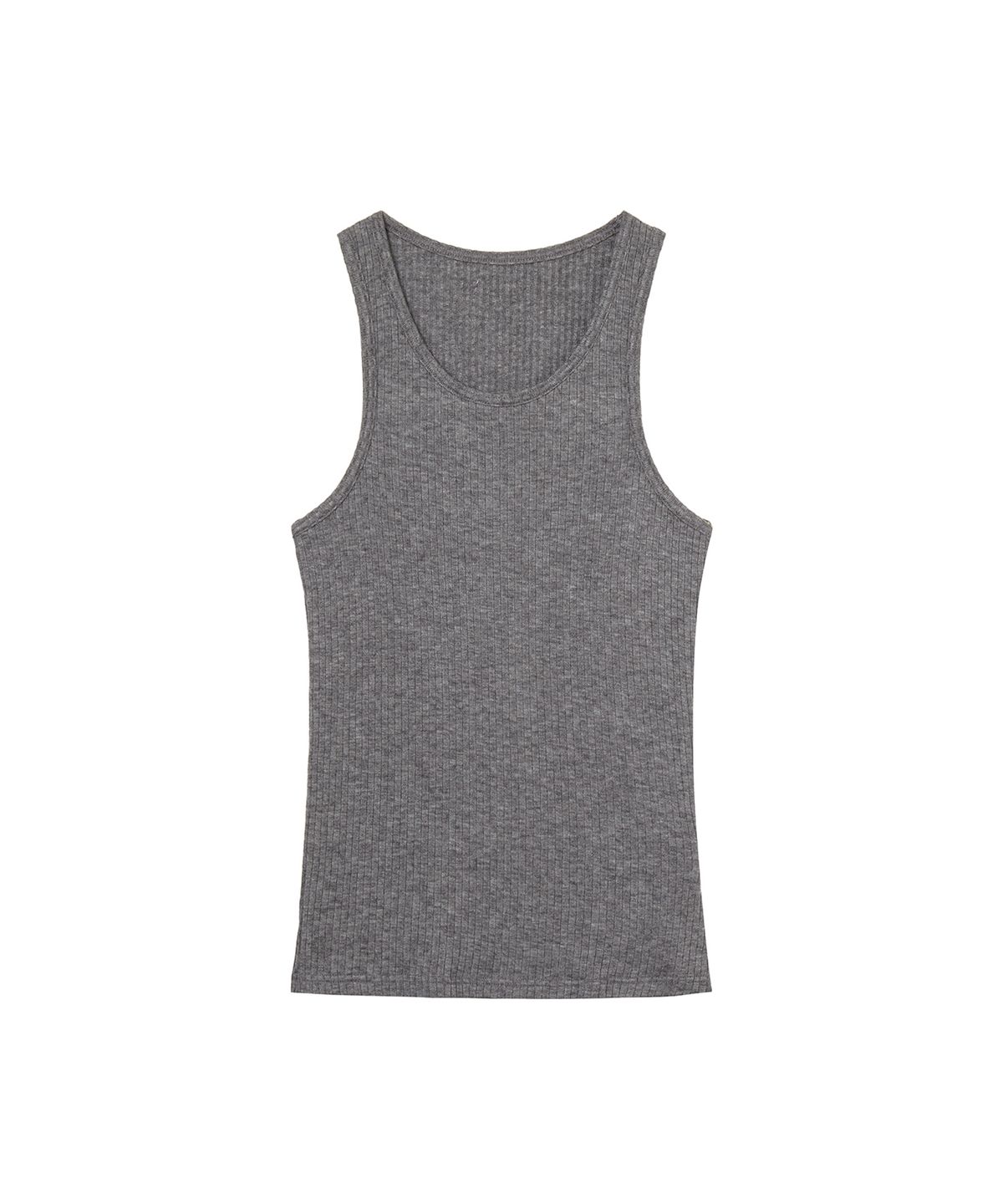 세비지(SAVAGE) Ribbed Wool Sleeveless Top - Grey