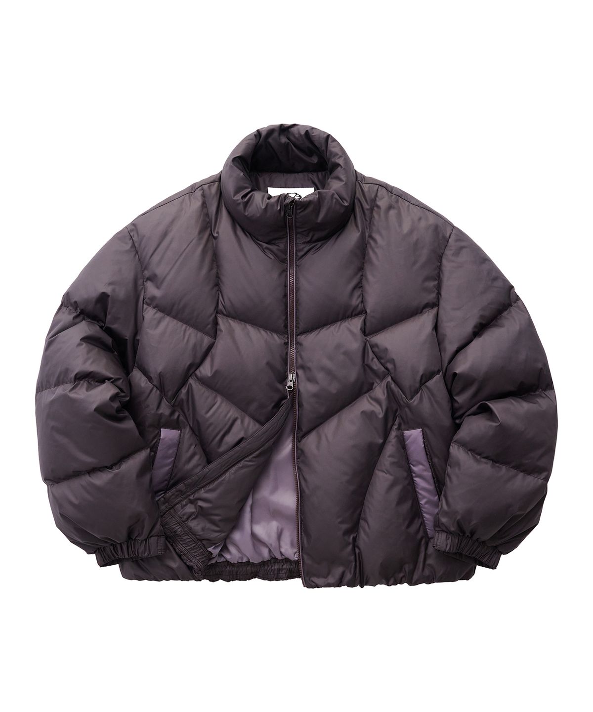 논타입(NONTYPE) SCULPTED DOWN JACKET (BROWN)