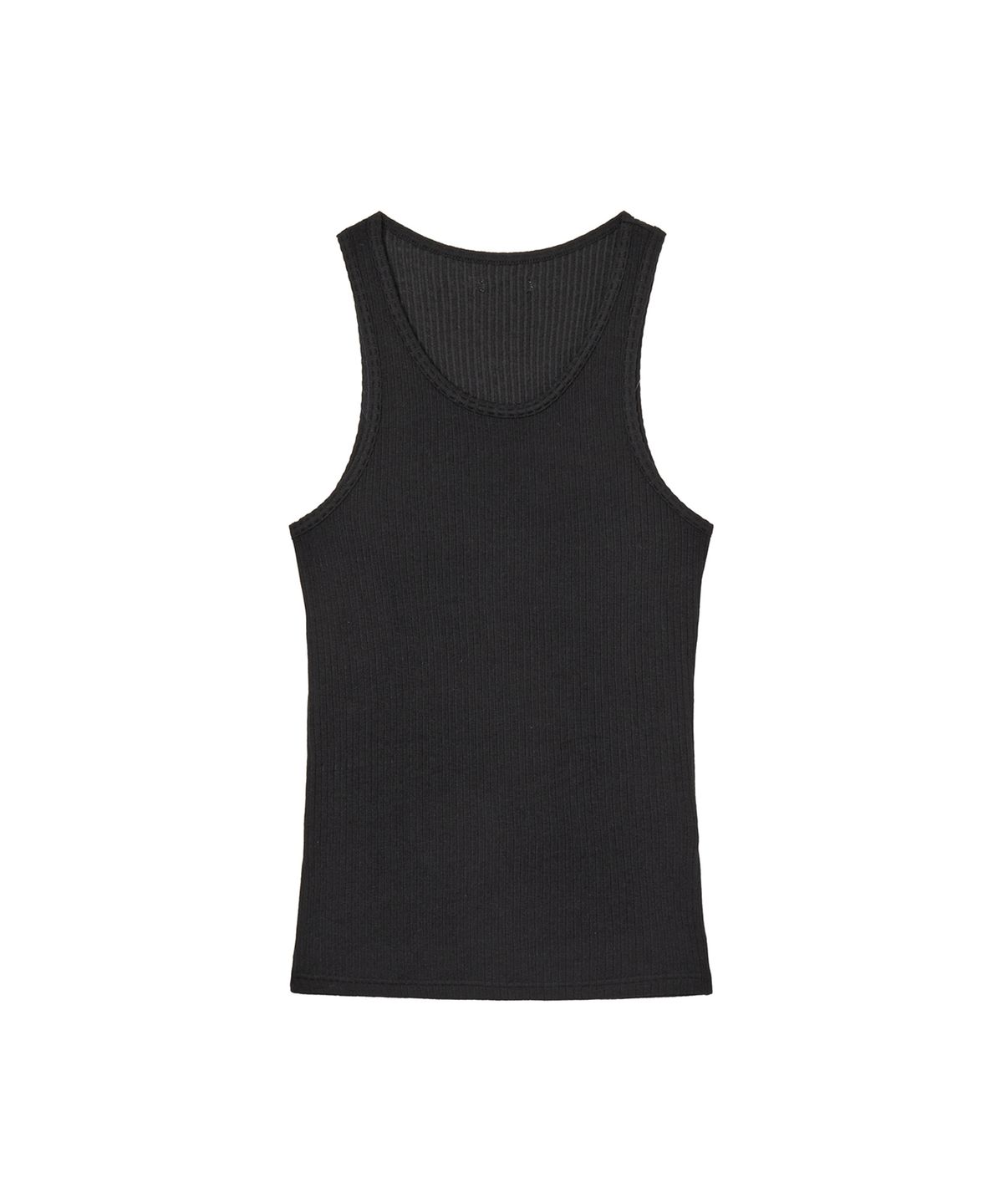 세비지(SAVAGE) Ribbed Wool Sleeveless Top - Black