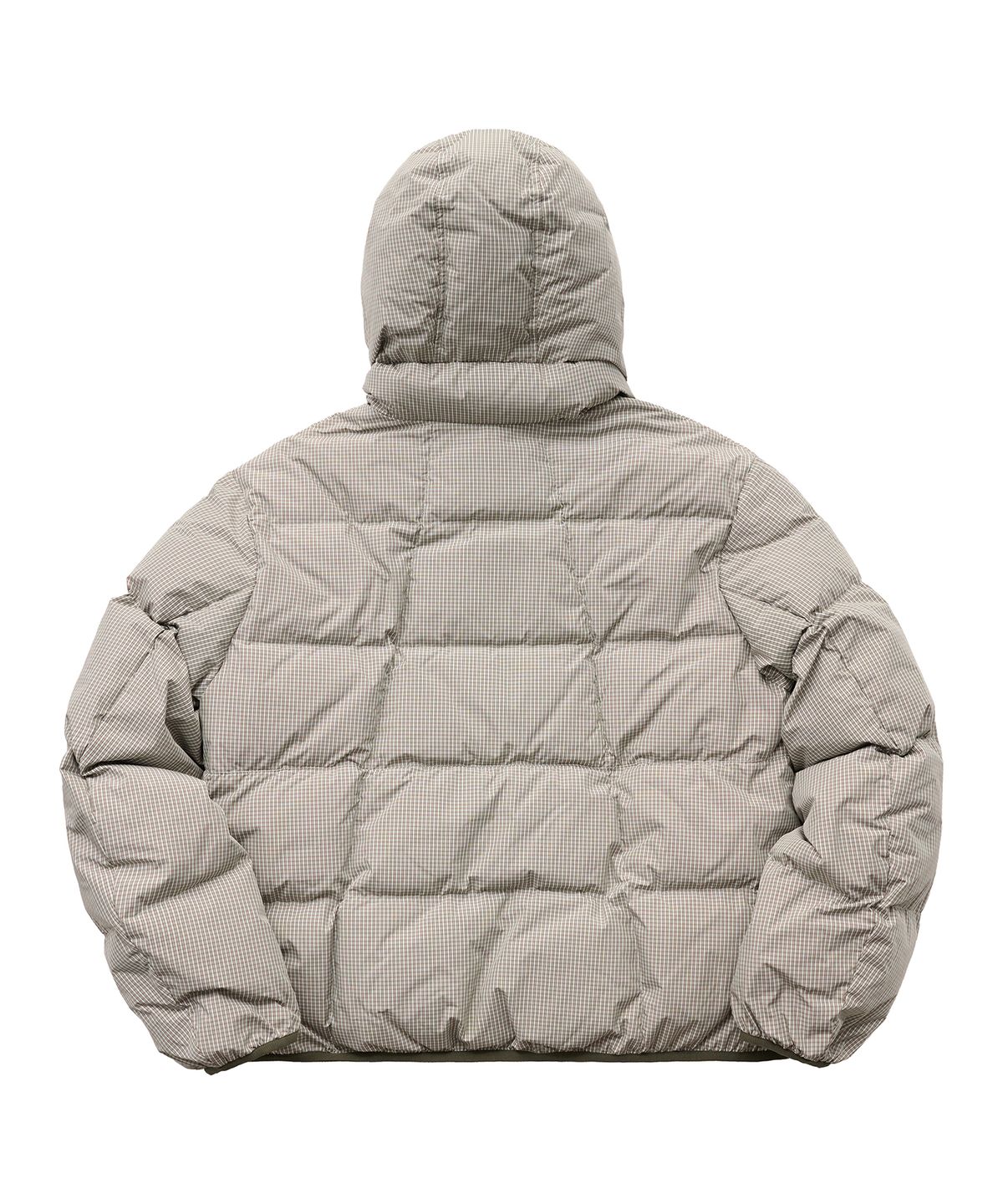 논타입(NONTYPE) CHECK HOODIE DOWN JACKET (GRAY)