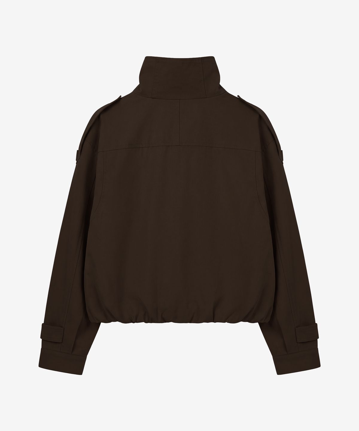 블랙 퍼플(BLACK PURPLE) 노베라 벌룬 하이넥 자켓_브라운 Novera Balloon High-Neck Jacket_Brown