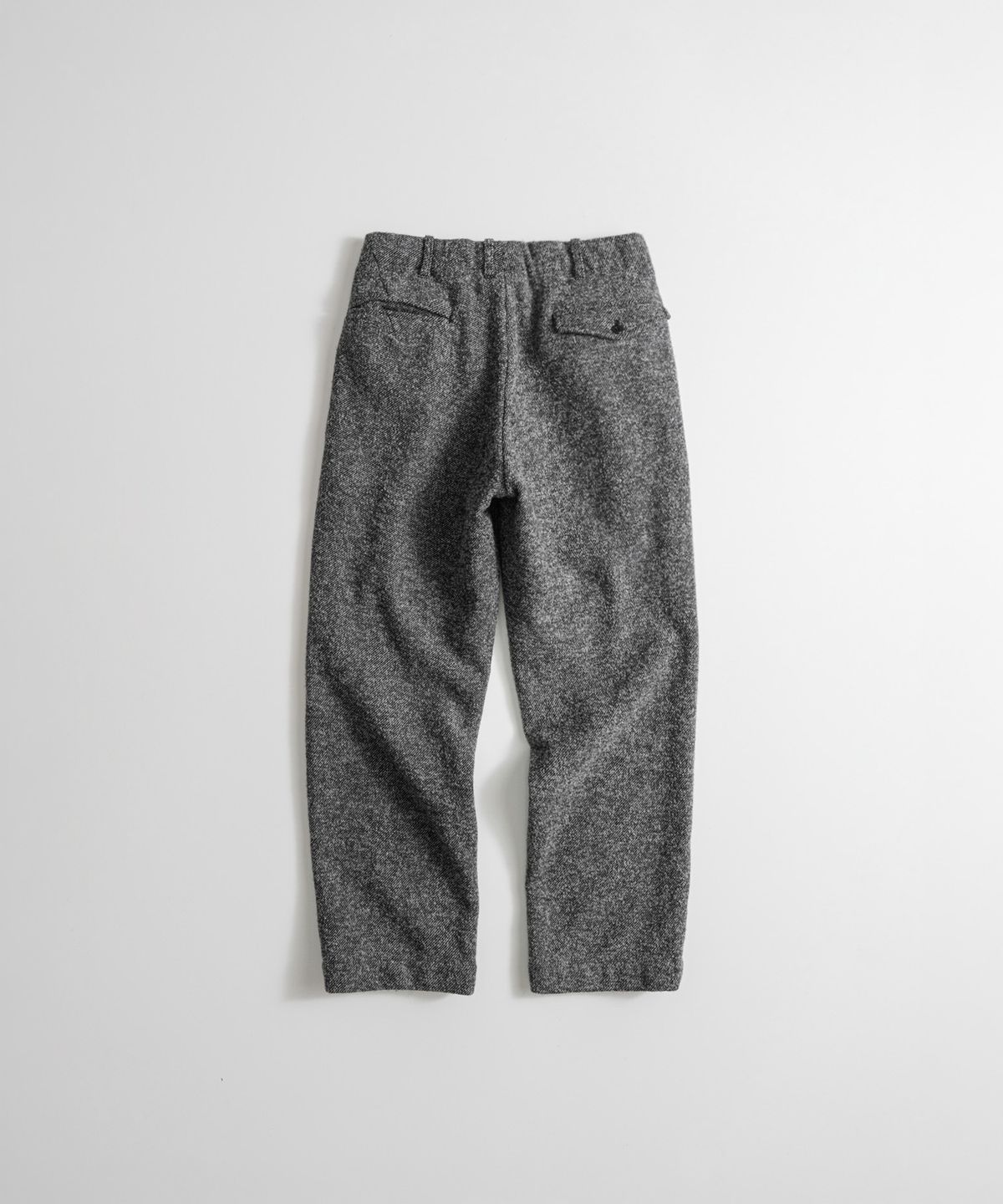 비헤비어(BEHEAVYER) BRUSHED WOOL TWILL EASY TROUSERS h.grey
