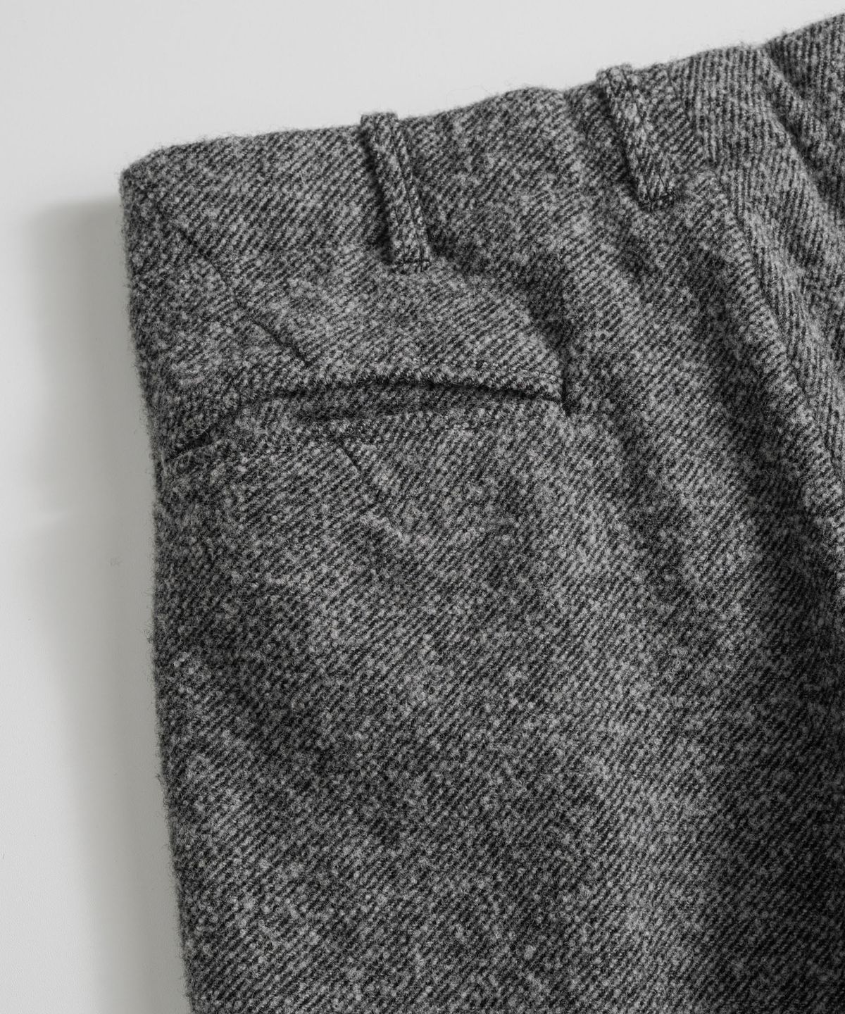 비헤비어(BEHEAVYER) BRUSHED WOOL TWILL EASY TROUSERS h.grey
