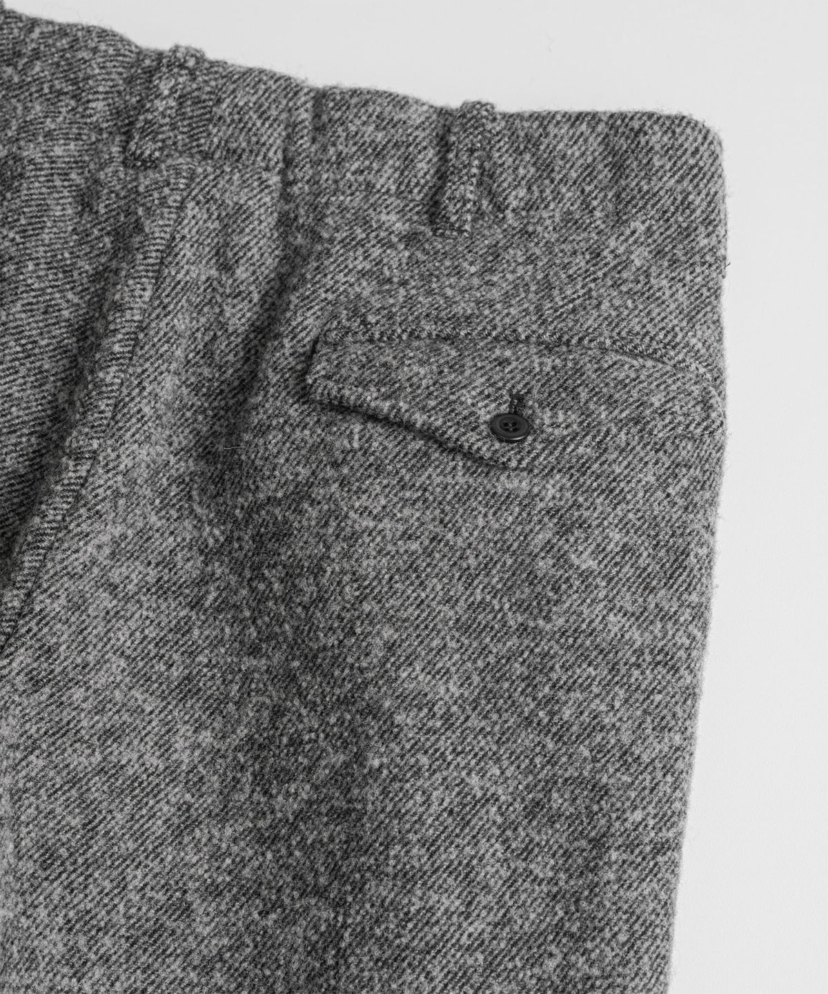비헤비어(BEHEAVYER) BRUSHED WOOL TWILL EASY TROUSERS h.grey