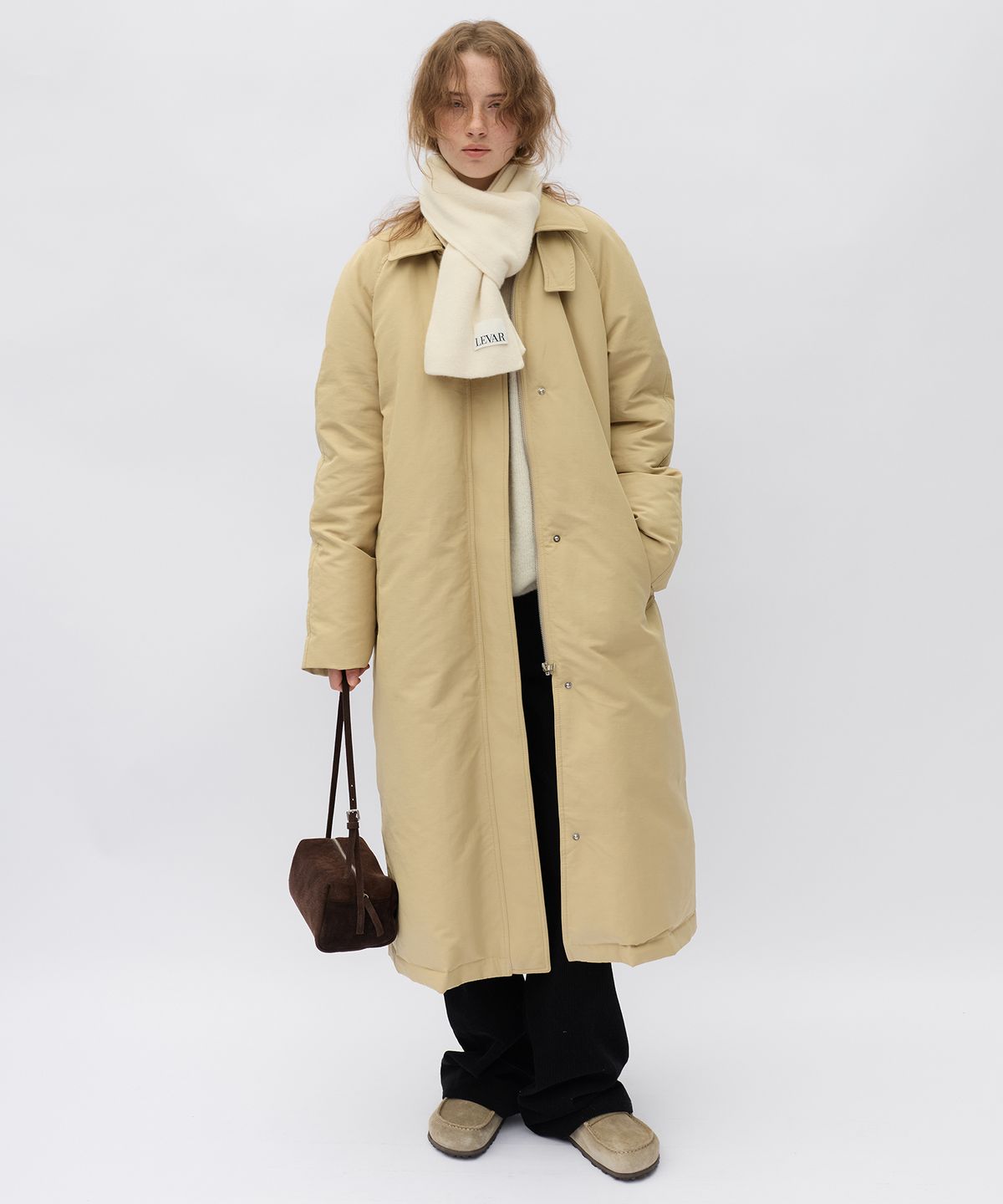 르바(LEVAR) Duck Down Raglan Coat - French Beige