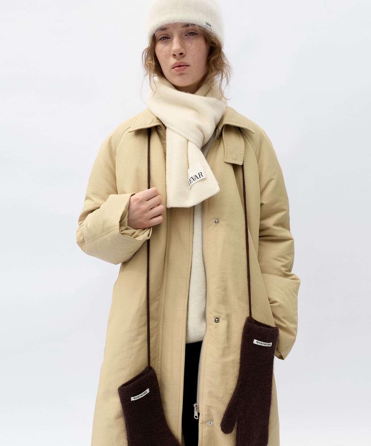 르바(LEVAR) Duck Down Raglan Coat - French Beige