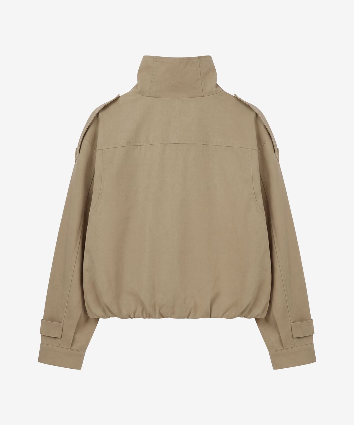 블랙 퍼플(BLACK PURPLE) 노베라 벌룬 하이넥 자켓_베이지 Novera Balloon High-Neck Jacket_Beige